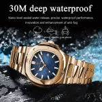 POEDAGAR Luxury Men's Stainless Steel Quartz Watch