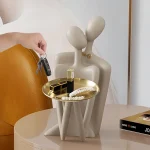 Modern Abstract Couple Figurine Key Tray