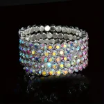 Elegant 5-Row Bridal Stretch Bracelet