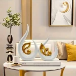 2pcs Elegant Resin Sculpture Set